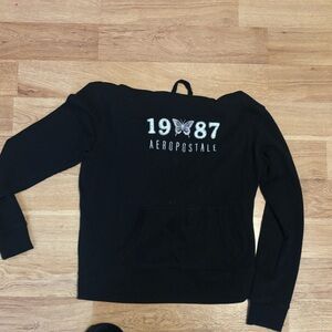 Aeropostale Black Graphic Women's Sweater